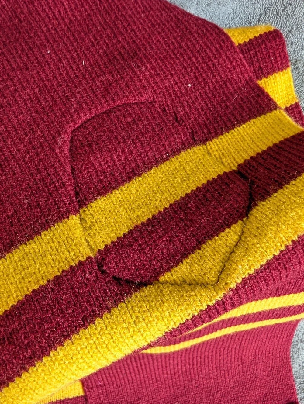 Harry Potter Gryffindor House Knit Scarf Red Gold Cosplay OS